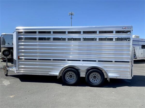 2024 Exiss Exhibitor Mini 615 Bumper Pull Stock Trailer, 8 pens
