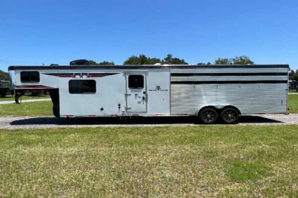 2024 Bison Trail Hand 708160 Stock Trailer with 8′ Short Wall