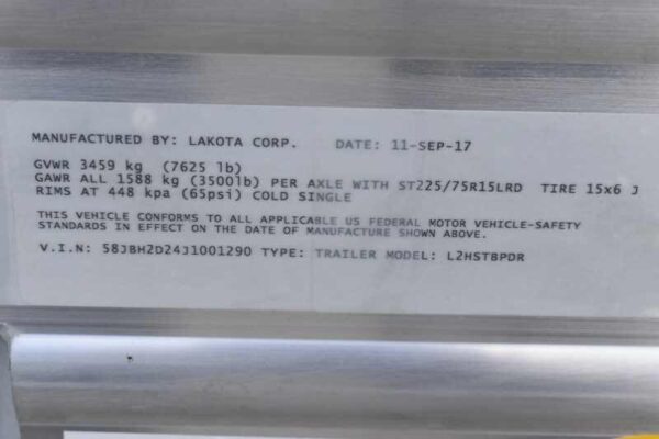 2018 Lakota 2HBPST 2 Horse Trailer