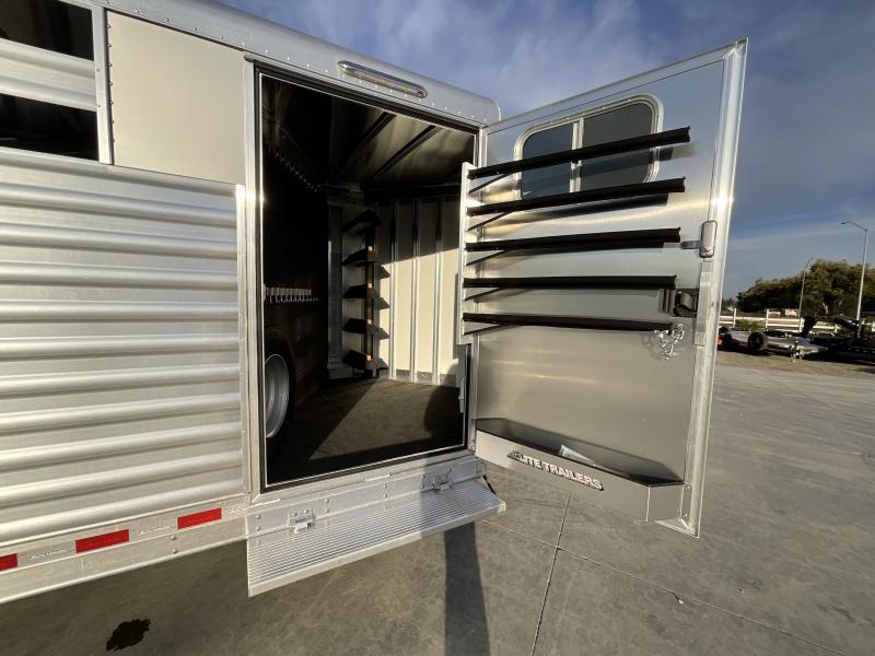 NEW 2024 Elite Trailers 5 Horse Stock Combo BP Horse Trailer