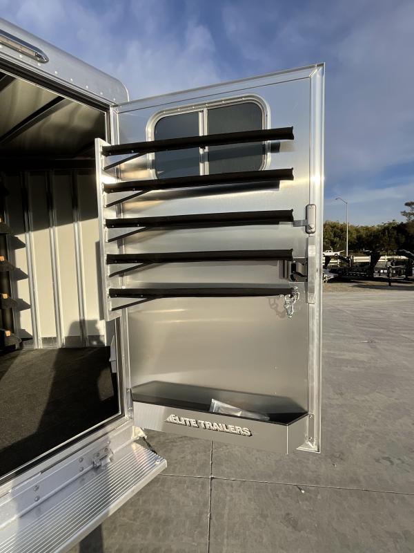 NEW 2024 Elite Trailers 5 Horse Stock Combo BP Horse Trailer